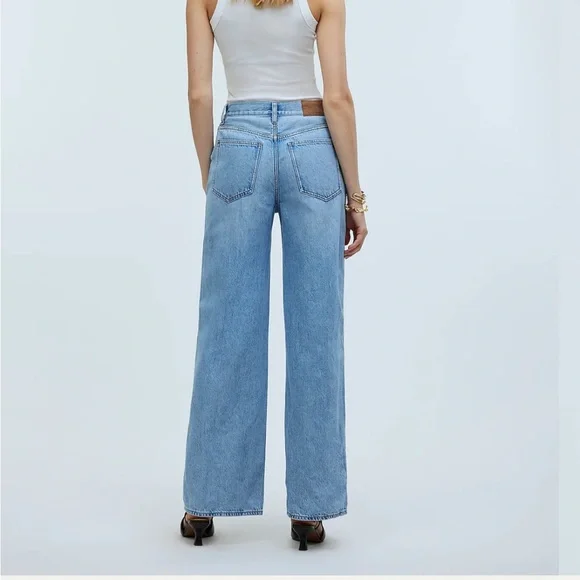 Madewell Superwide-Leg Jeans in Ahern Wash Airy Denim Edition size 26 NO611 - Picture 3 of 11